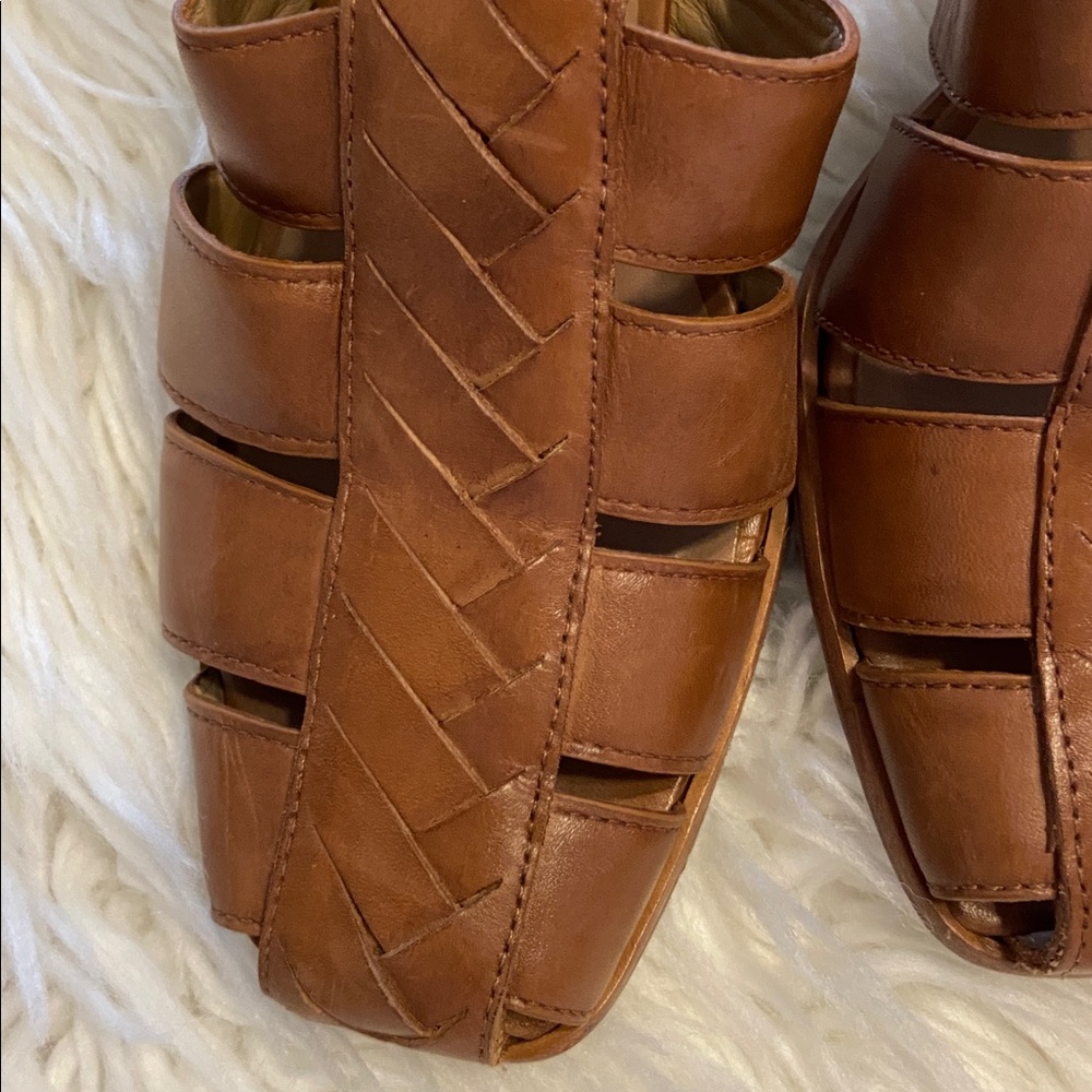 Bernardo Brown  Leather Block Heel Sandals size 7.5 excellent condition - Picture 4 of 12